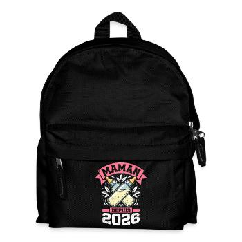 Maman Depuis 2026 Biberons Cadeau Mère - Sac à dos Enfant - noir - Devant