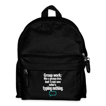 Groupe de professeurs drôles Discussion de groupe Tape rien - Sac à dos Enfant - noir - Devant