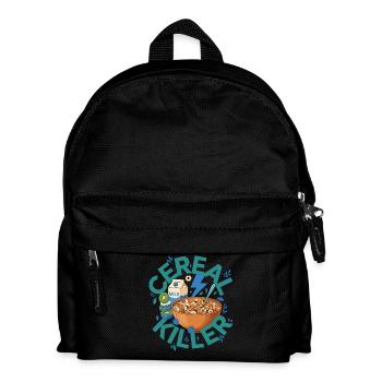 Breakfast Funny Brunch Coffee Cereal Killer Food - Kids' Backpack - black - Front