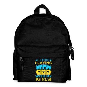 Gambling Fan Love Playing With My Girls Casino - Kids' Backpack - black - Front