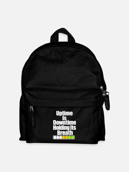 Lustiger Sysadmin-Uptime-Witz, IT-Typ Server-Humor - Kinder Rucksack - Schwarz