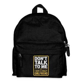 Petite amie folle Pardonne couple Petite amie folle - Sac à dos Enfant - noir - Devant