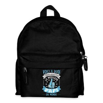 Voici le meilleur Papi du monde - Sac à dos Enfant - noir - Devant