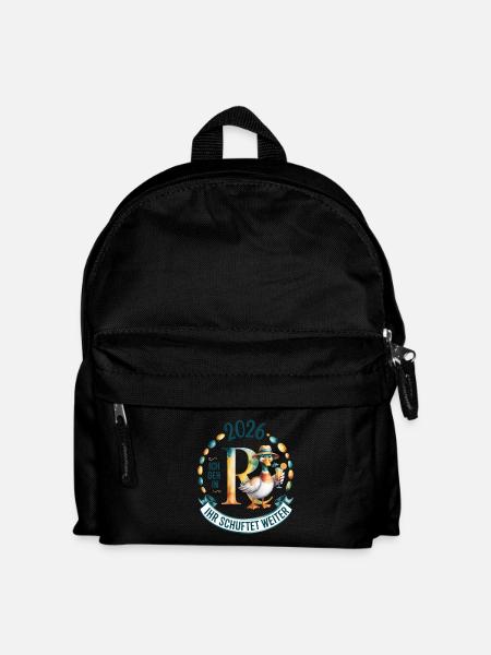 Rente 2026 Ich geh in R(ente) Ihr schuftet weiter - Kinder Rucksack - Schwarz