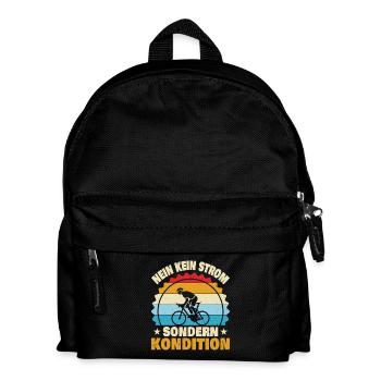 Kein Strom - Kinder Rucksack - Schwarz - Vorne