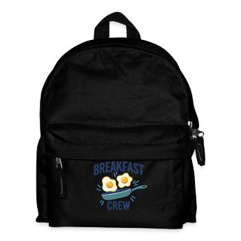 Équipe du petit-déjeuner, brunch drôle, café, pancakes, nourriture - Sac à dos Enfant - noir - Devant