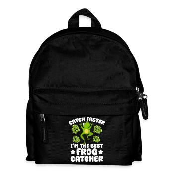 Attrape-grenouilles, la meilleure grenouille attrape-grenouille - Sac à dos Enfant - noir - Devant