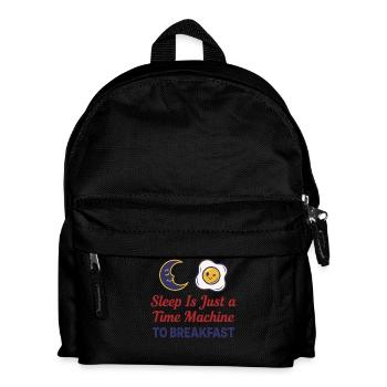 Le petit-déjeuner et le sommeil n’est qu’une machine à remonter le temps - Sac à dos Enfant - noir - Devant