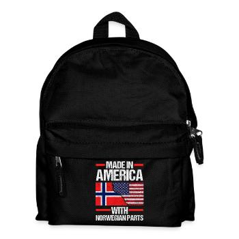 Norvège, Norge, Amérique, Fjords patriotiques, Scandinaves - Sac à dos Enfant - noir - Devant