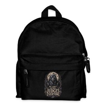 Raven Raven Mon animal spirituel juge tout le monde - Sac à dos Enfant - noir - Devant