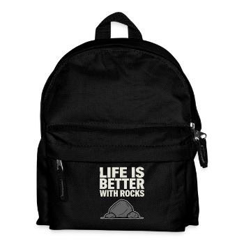 Fossiles de collectionneurs de pierres Géode Rochier Minéraux - Sac à dos Enfant - noir - Devant