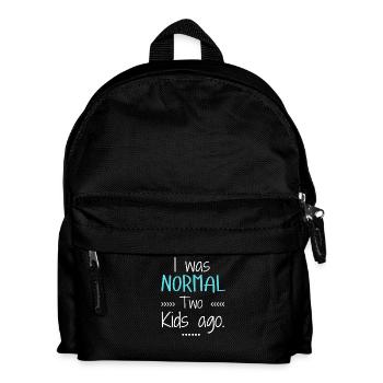 Ich war vor zwei Kindern ganz normal, lustiger Elternteil - Kinder Rucksack - Schwarz - Vorne
