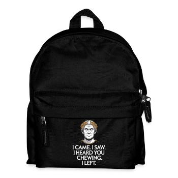 chewing sounds chewing eating sounds smacking chewing chewing - Kids' Backpack - black - Front