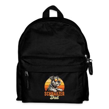 Schnauzer Dad Miniature Standard Giant Pride - Kids' Backpack - black - Front