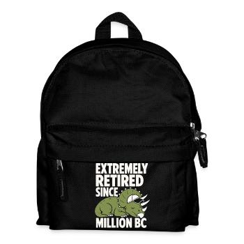 Humour de Tricératops extrêmement à la retraite - Sac à dos Enfant - noir - Devant