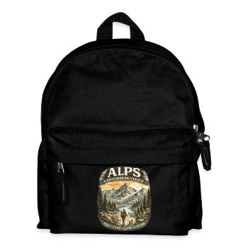 Alps Adventure Patch Mountains - Kinder Rucksack - Schwarz - Vorne