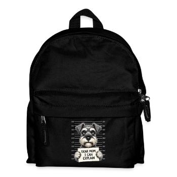Liebe Mama, ich kann Schnauzer-Humor erklären - Kinder Rucksack - Schwarz - Vorne