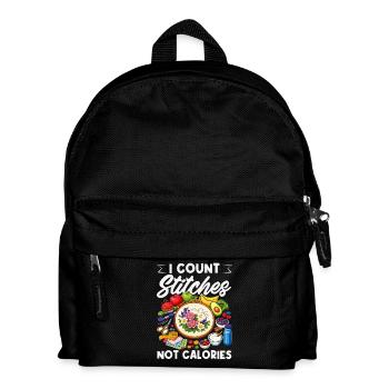 Funny needlepoint craft hobby - Kids' Backpack - black - Front
