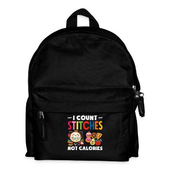 Funny needlepoint craft hobby - Kids' Backpack - black - Front