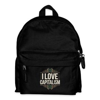 I Love Capitalism Unternehmer Aktien Kapitalismus - Kinder Rucksack - Schwarz - Vorne