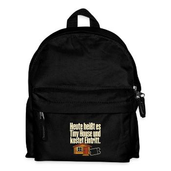 DDR Nostalgie Datsche Tiny House Spruch Ostalgie H - Kids' Backpack - black - Front