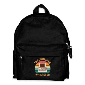 Computer Whisperer lustiges IT-Tech-Geschenk - Kinder Rucksack - Schwarz - Vorne