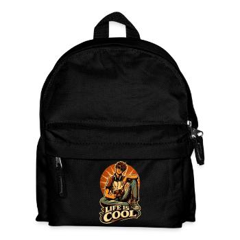 Life Is Cool – Retro Gamer - Kinder Rucksack - Schwarz - Vorne