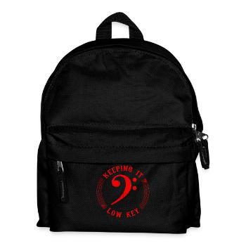 Bass Clef Red Keeping it Low Tone Musiker Geschenk - Kinder Rucksack - Schwarz - Vorne