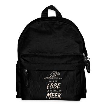 Only At Low Tide Is There Less Sea - Kinder Rucksack - Schwarz - Vorne