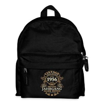Vintage 1956 Jahrgang Mann 70. Geburtstag - Kinder Rucksack - Schwarz - Vorne