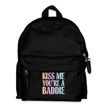 Küss mich du Baddie. - Kinder Rucksack - Schwarz - Vorne