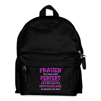 Empfangsdame Sprüche - Kinder Rucksack - Schwarz - Vorne
