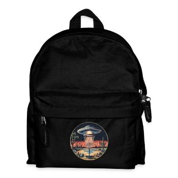 Disc Golf Starter UFO Basket Retro Vintage Desert Ste - Kids' Backpack - black - Front