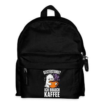 Geisterstunde? Ich brauch Kaffee – Halloween - Kinder Rucksack - Schwarz - Vorne