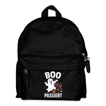 Boo Happens – Halloween Ghost with Candy - Kids' Backpack - black - Front