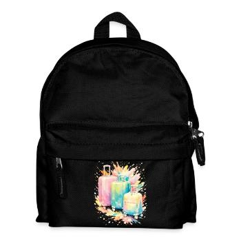 Travel Suitcase Pastel Colour Splash Art - Kids' Backpack - black - Front