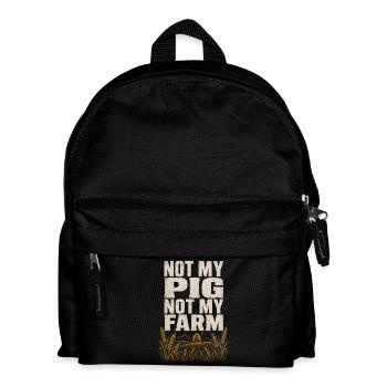 Not My Pig Not My Farm Farm Pigs - Kids' Backpack - black - Front