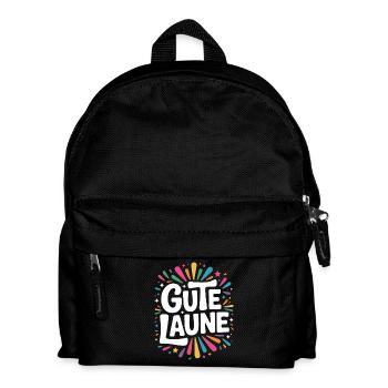 Gute Laune Karneval Fasching Karnevalskostüm Alaaf - Kinder Rucksack - Schwarz - Vorne