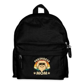 Proud Pekingese Mom - Peke Dog Mom Owner Lap Dog - Kids' Backpack - black - Front