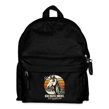  Ich Reite Nicht Ich Bezahle Nur Pferd Reiter - Kinder Rucksack - Schwarz - Vorne