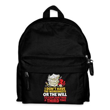 No More Explanations Meme - Kids' Backpack - black - Front