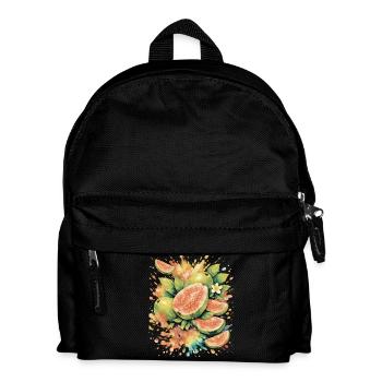 Tropical Guava Exotic Fruit Splash Art - Kids' Backpack - black - Front
