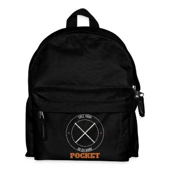 Call Your Pocket Badge - Kids' Backpack - black - Front