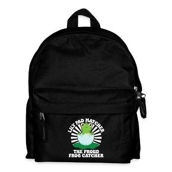 Frog Catcher Lily Pad Matcher Proud Catcher Frog - Kids' Backpack - black - Front
