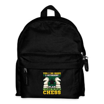 Chess Chess Player Chessboard - Kids' Backpack - black - Front