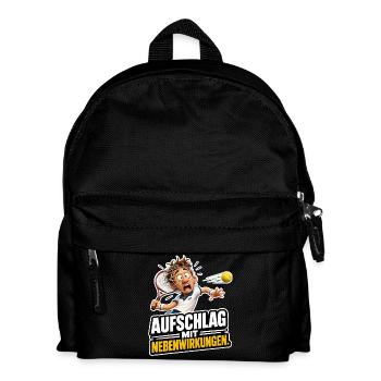  Tennis Aufschlag mit Nebenwirkungen Sport Humor - Kinder Rucksack - Schwarz - Vorne