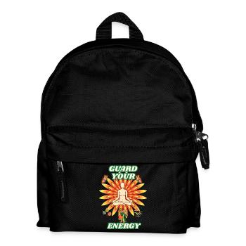 Guard Your Energy Meditation Sunflower - Kids' Backpack - black - Front