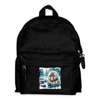 Snow Monkey Gift - Kids' Backpack - black - Front