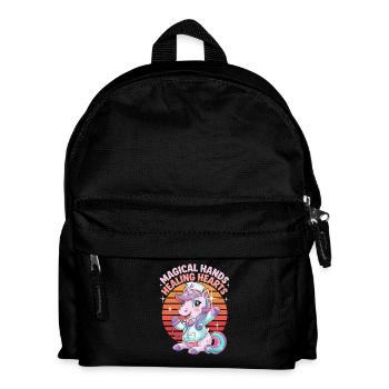 Magical Hands Healing Hearts Unicorn - Kids' Backpack - black - Front