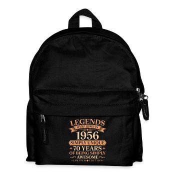 Born in 1956 Unique 70 years - Kids' Backpack - black - Front